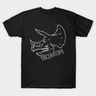 Triceratops Dinosaur Bones Skull T-Shirt